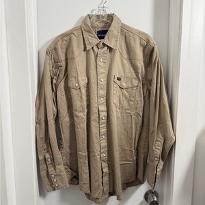 Wrangler Khaki Collared Shirt